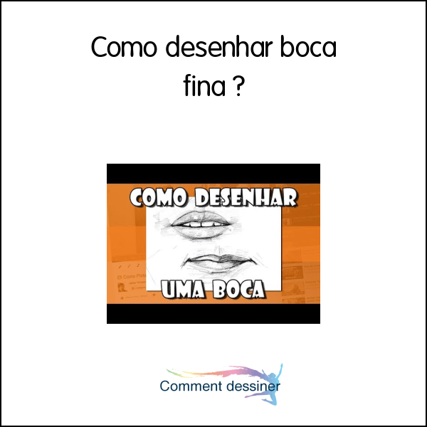 Como desenhar boca fina